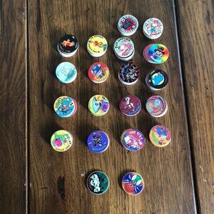 Vintage Pogs Milk Caps Lot – 180 Pieces + 2 Slammers